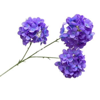 3-pealine siid hortensia kimp, käsitöödetailid, pulmadeks saali dekoreerimiseks