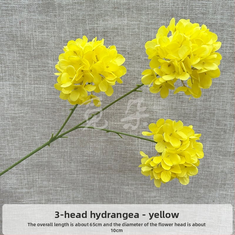 3-pealine siid hortensia kimp, käsitöödetailid, pulmadeks saali dekoreerimiseks