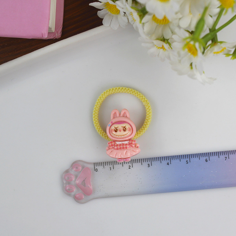 10-osaline komplekt resinist juuksekummid lastele, multikakujundusega, käsitöö, kõrge elastsus