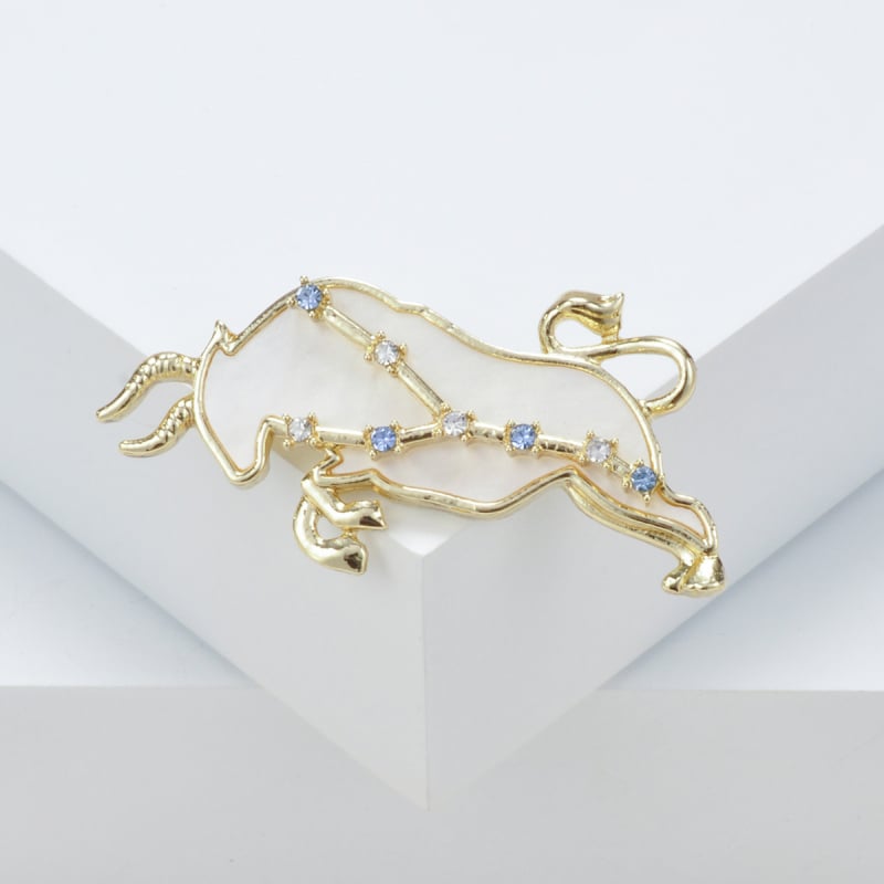 12 Zodiako ženklų serijos segtukas, lydinys, konstelacijos ir gyvūnų formos, elektroplakavimas, antiekspozicija