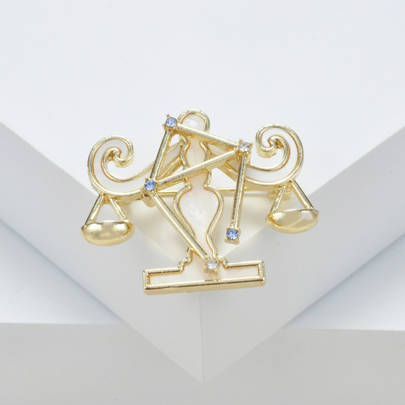 12 Zodiako ženklų serijos segtukas, lydinys, konstelacijos ir gyvūnų formos, elektroplakavimas, antiekspozicija