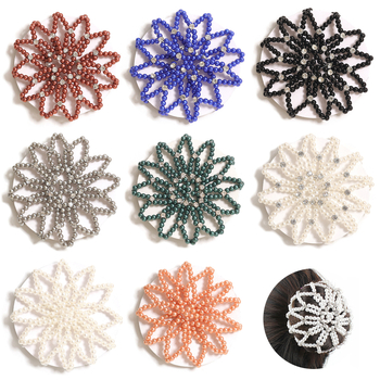 Pärlidega juuksevõrk tantsuetenduste jaoks, käsitsi kootud, moekas stiil, naistele, tootmiskoode H2706