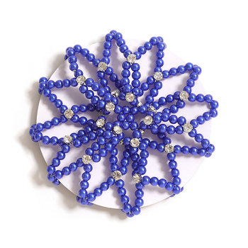 Pärlidega juuksevõrk tantsuetenduste jaoks, käsitsi kootud, moekas stiil, naistele, tootmiskoode H2706