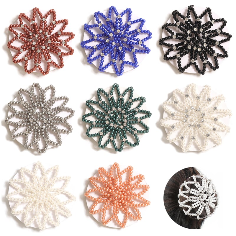 Pärlidega juuksevõrk tantsuetenduste jaoks, käsitsi kootud, moekas stiil, naistele, tootmiskoode H2706