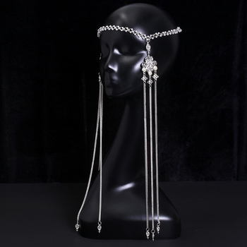 Mongolski etnički ukras za glavu s tibetanskim elementima, legura, elektroplatirano, individualno pakiranje, proljeće 2025