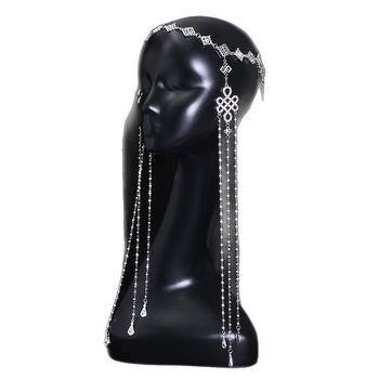 Mongolski etnički ukras za glavu s tibetanskim elementima, legura, elektroplatirano, individualno pakiranje, proljeće 2025