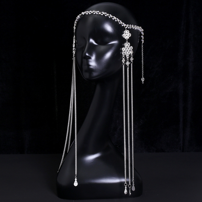 Mongolski etnički ukras za glavu s tibetanskim elementima, legura, elektroplatirano, individualno pakiranje, proljeće 2025