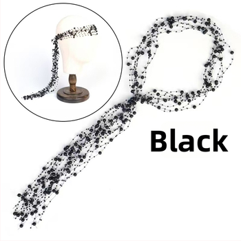 Čelenka s perlami, ručne vyrobená, čínskeho štýlu, ručné pletenie, leto 2025