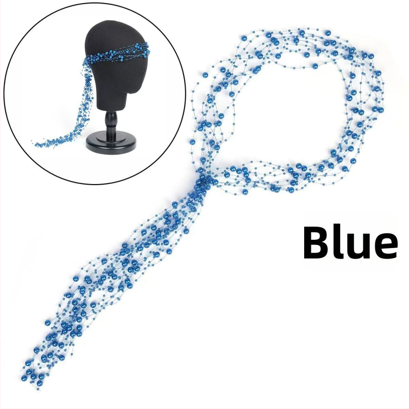 Čelenka s perlami, ručne vyrobená, čínskeho štýlu, ručné pletenie, leto 2025