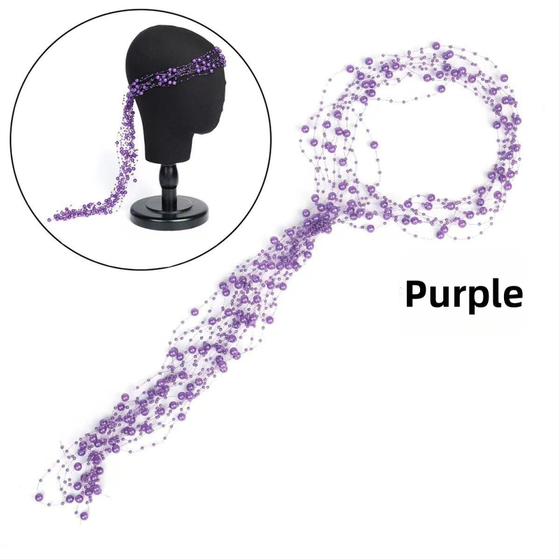 Čelenka s perlami, ručne vyrobená, čínskeho štýlu, ručné pletenie, leto 2025