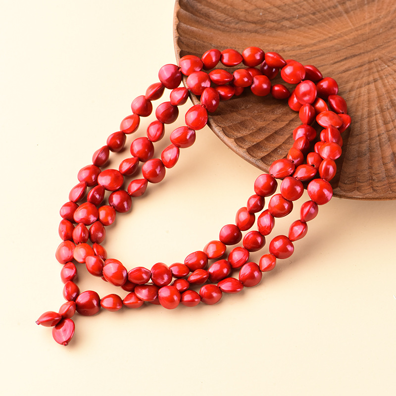 DIY ékszerekhez Bodhi magvak akácból — kézzel készített, lyukas gyöngyök karkötőkhez