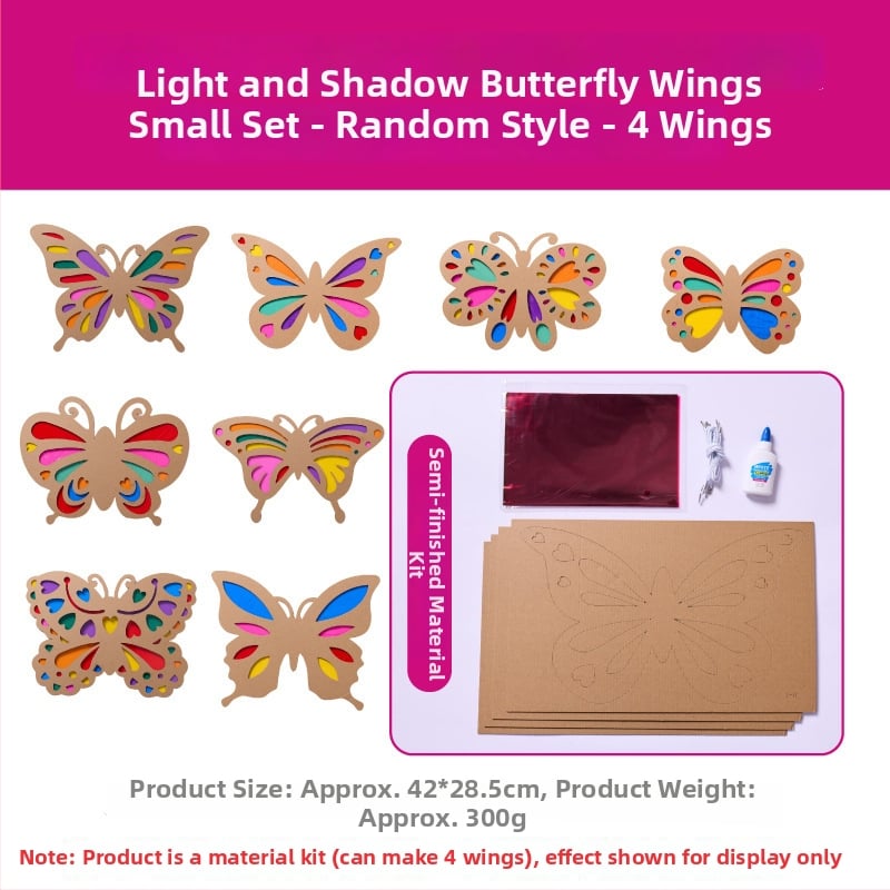 DIY rinkinys drugelių sparnams vaikams — popierinė medžiaga, amžius 4–6 metų