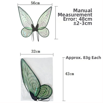 Ingli tiivad rekvisiit - käsitöö, kangast tiivad kostüümi jaoks, kohandatav töötlemine, litsentsitud privaatne märgis