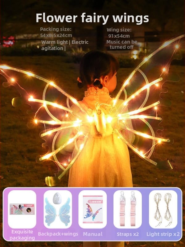 Interaktyvi šviesi žaislas su judančiais sparnais, elektriniai drugelių sparnai, skirta vaikams 7–14 metų