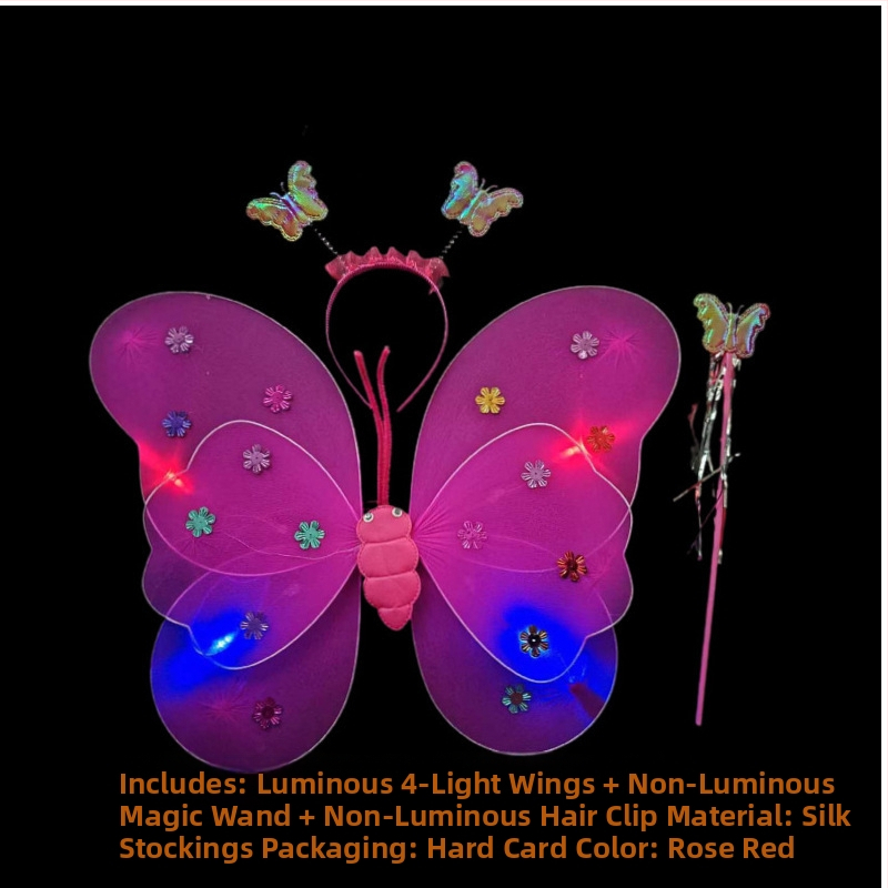 Ange tiivad – kolmekohaline meigikostüümi rekvisiidide komplekt, helendav, lõngast