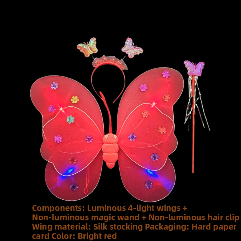 Ange tiivad – kolmekohaline meigikostüümi rekvisiidide komplekt, helendav, lõngast