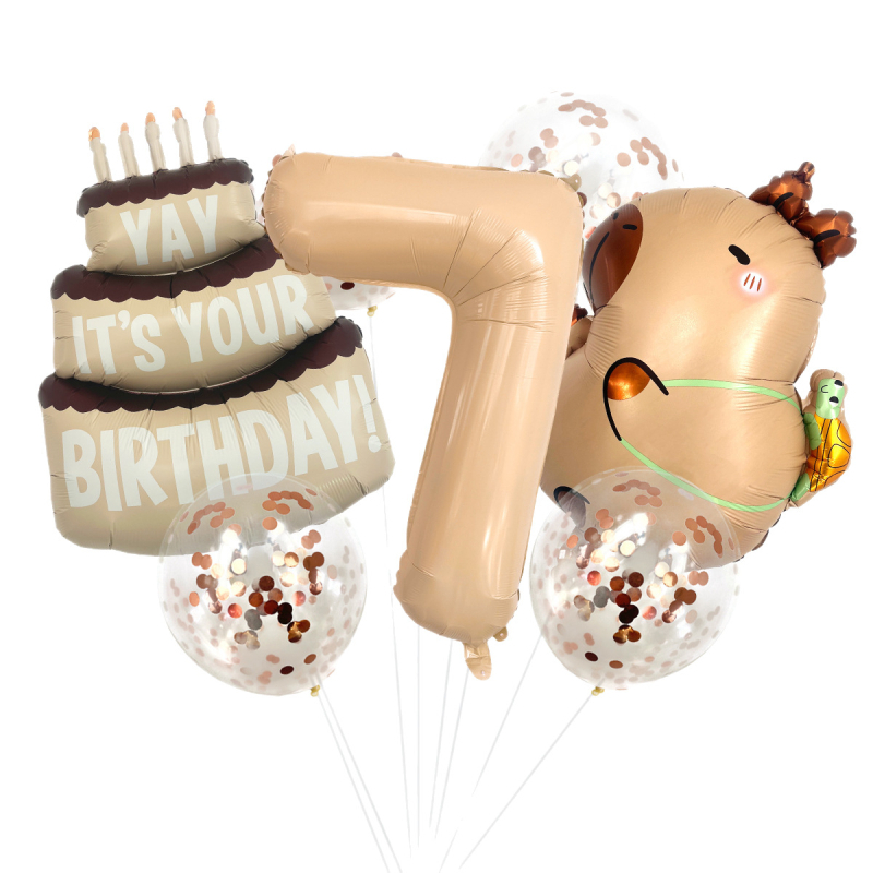 Μπαλόνι από αλουμινόφυλλο, σχήμα εξωγήινου ζώου σε καρτούν, διακόσμηση γενεθλίων