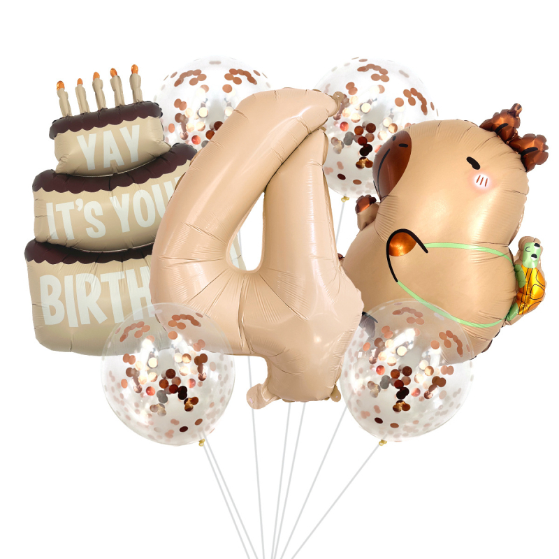 Μπαλόνι από αλουμινόφυλλο, σχήμα εξωγήινου ζώου σε καρτούν, διακόσμηση γενεθλίων