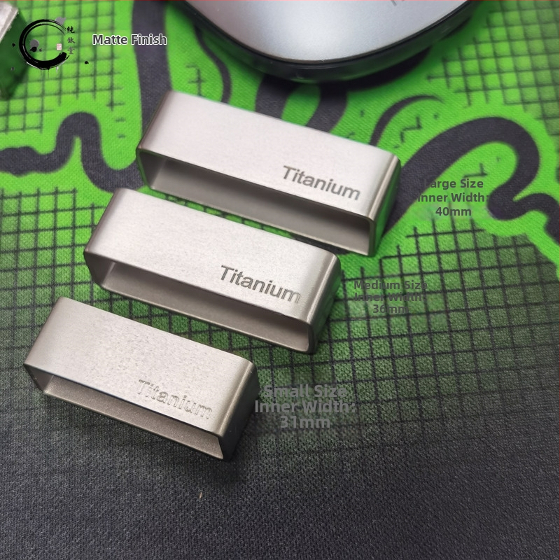 Xinxin Titanium prsten za pojas i igličasta kopča — čisto titan, otporno na koroziju, udoban