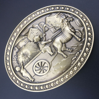 Vīriešu vara jostas sprādze, Vintage stils, gluda sprādze