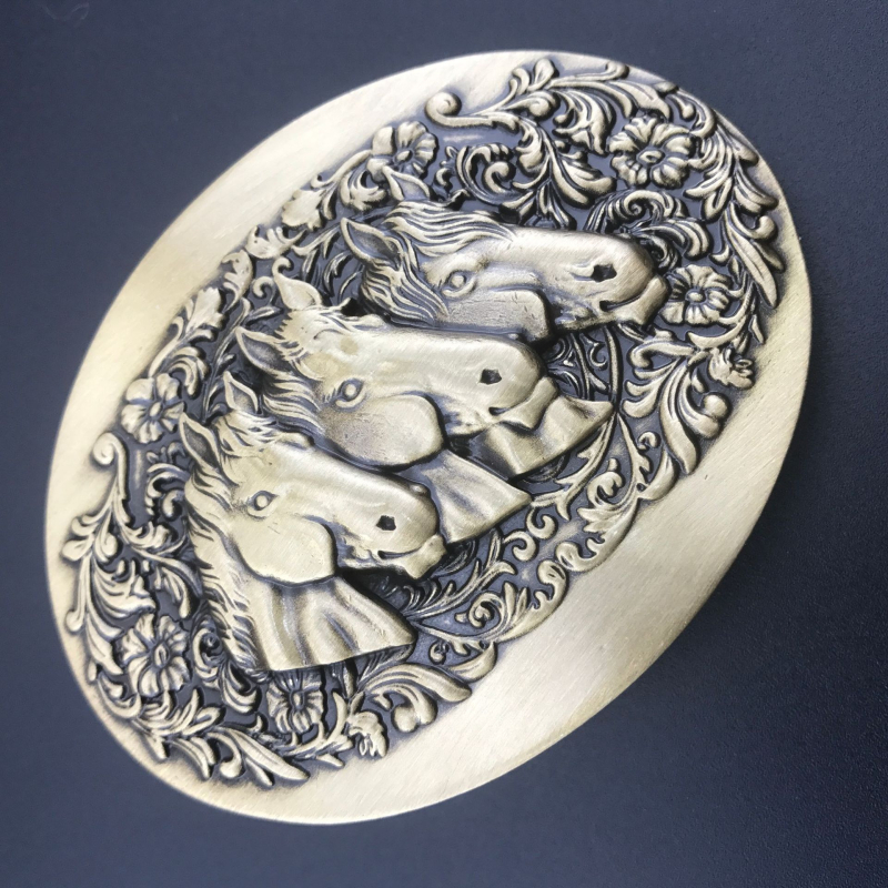 Vīriešu vara jostas sprādze, Vintage stils, gluda sprādze