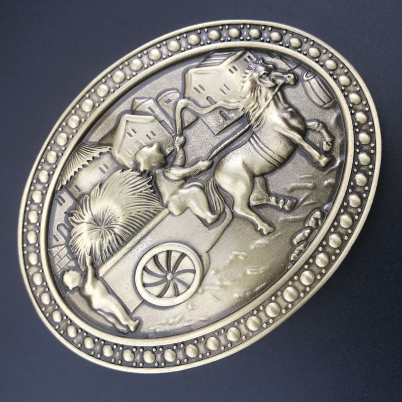 Vīriešu vara jostas sprādze, Vintage stils, gluda sprādze