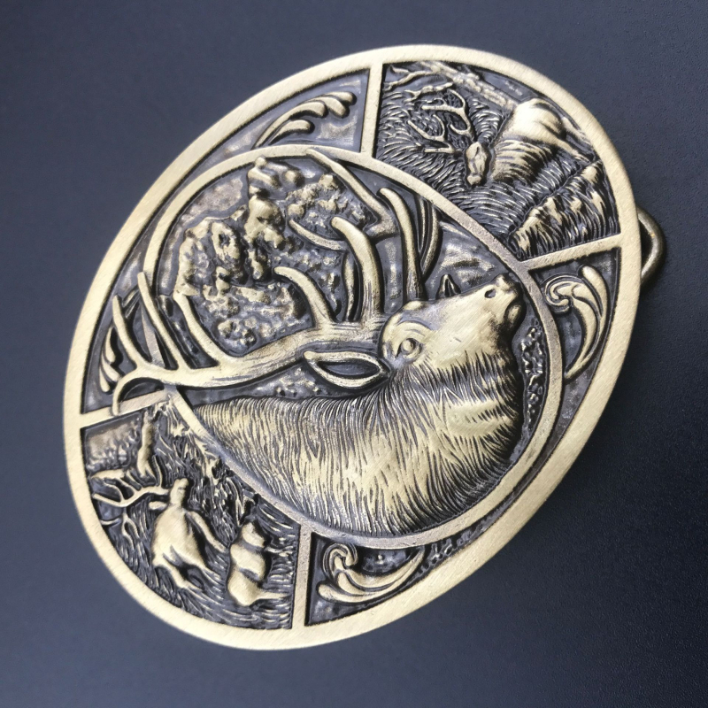 Vīriešu vara jostas sprādze, Vintage stils, gluda sprādze