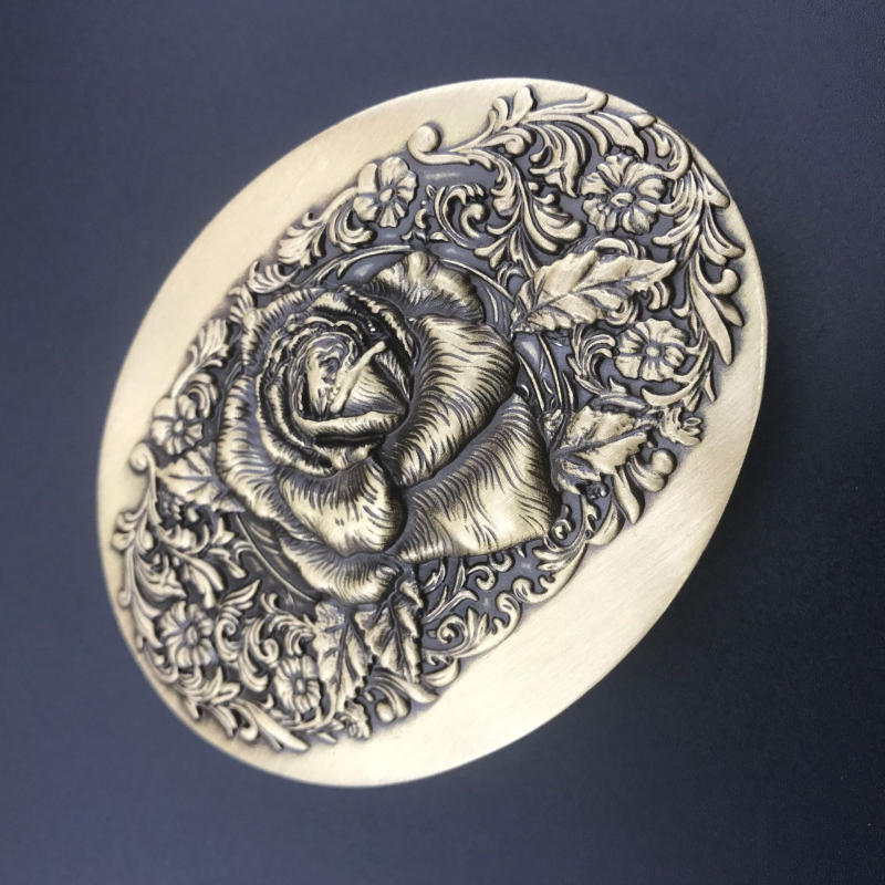 Vīriešu vara jostas sprādze, Vintage stils, gluda sprādze