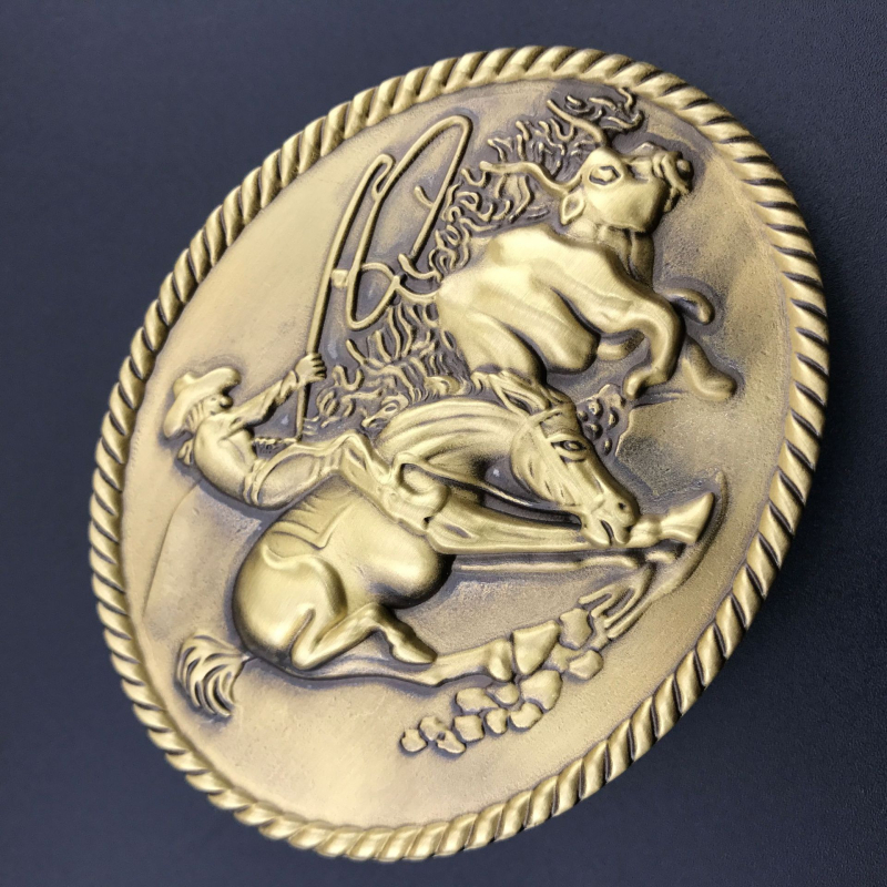 Vīriešu vara jostas sprādze, Vintage stils, gluda sprādze