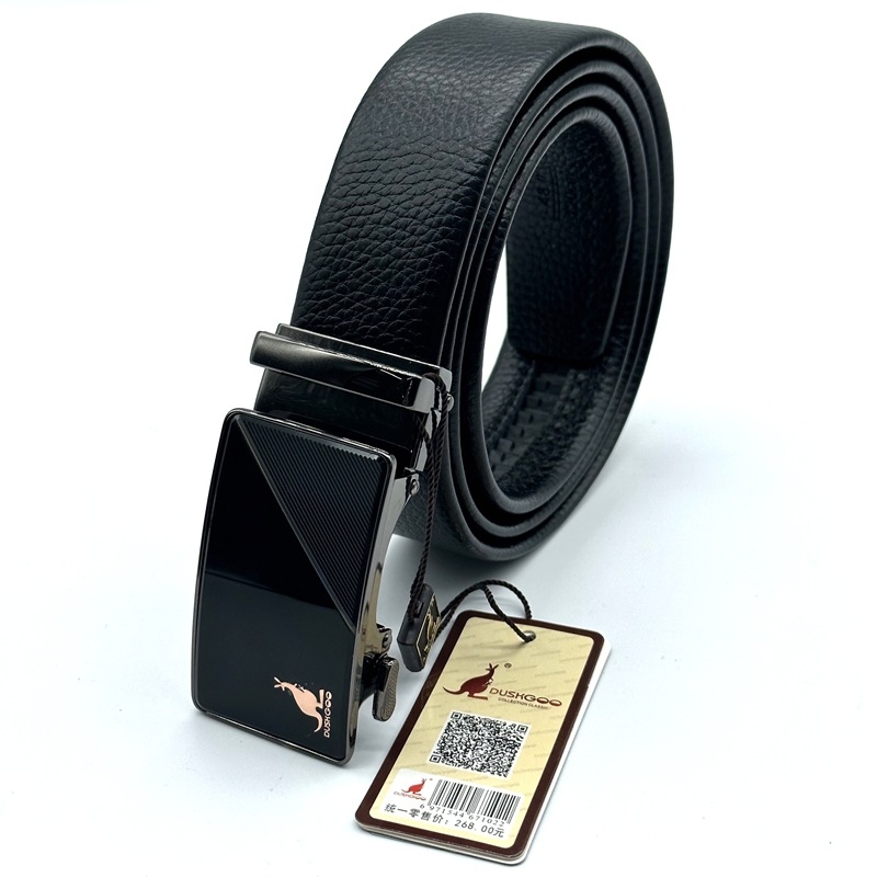 Muški kaiš od prave kože s automatskom kopčom, prvi sloj teleće kože, širina 2–4 cm, poslovni i univerzalni stil