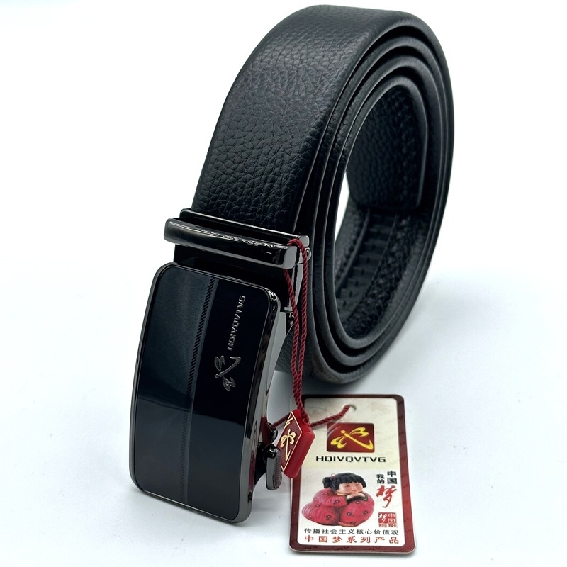 Muški kaiš od prave kože s automatskom kopčom, prvi sloj teleće kože, širina 2–4 cm, poslovni i univerzalni stil