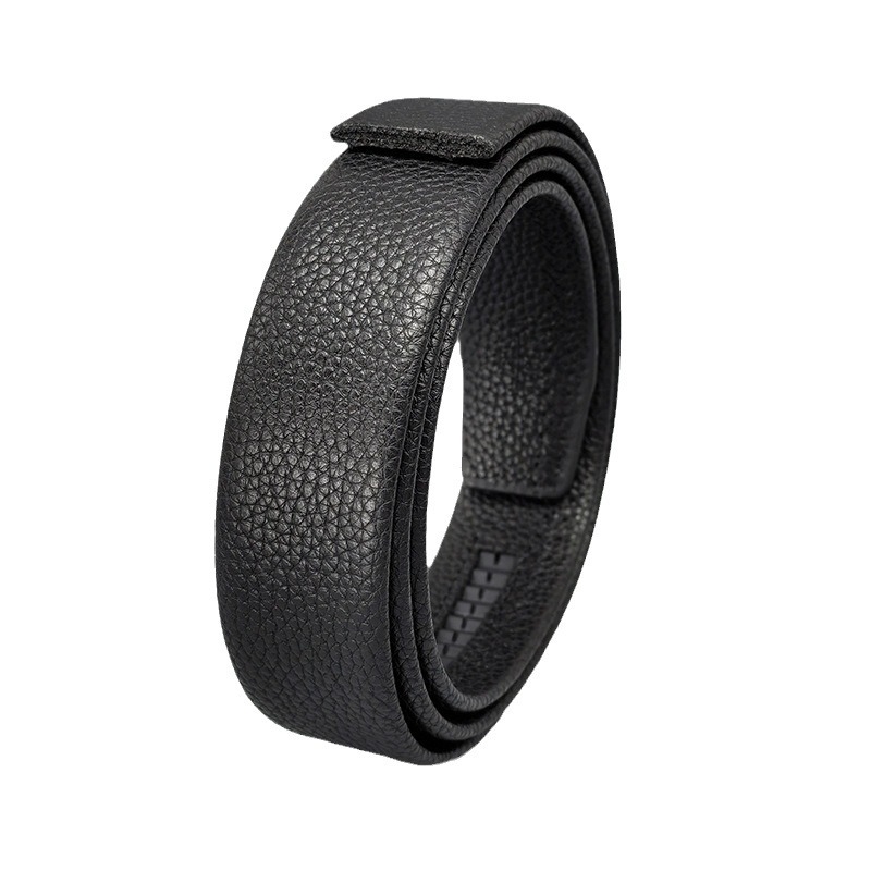 Dvostrani pojas od prve slojevne teleće kože s automatskom kopčom, reljefna obrada, širina 3 cm