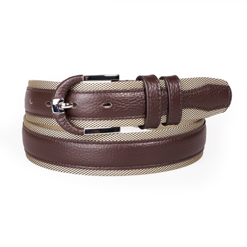 Muški remen od prave teleće kože prvog sloja, kopča od legure s pin kopčom, retro stil