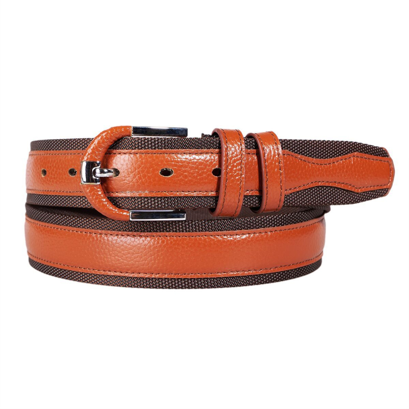 Muški remen od prave teleće kože prvog sloja, kopča od legure s pin kopčom, retro stil