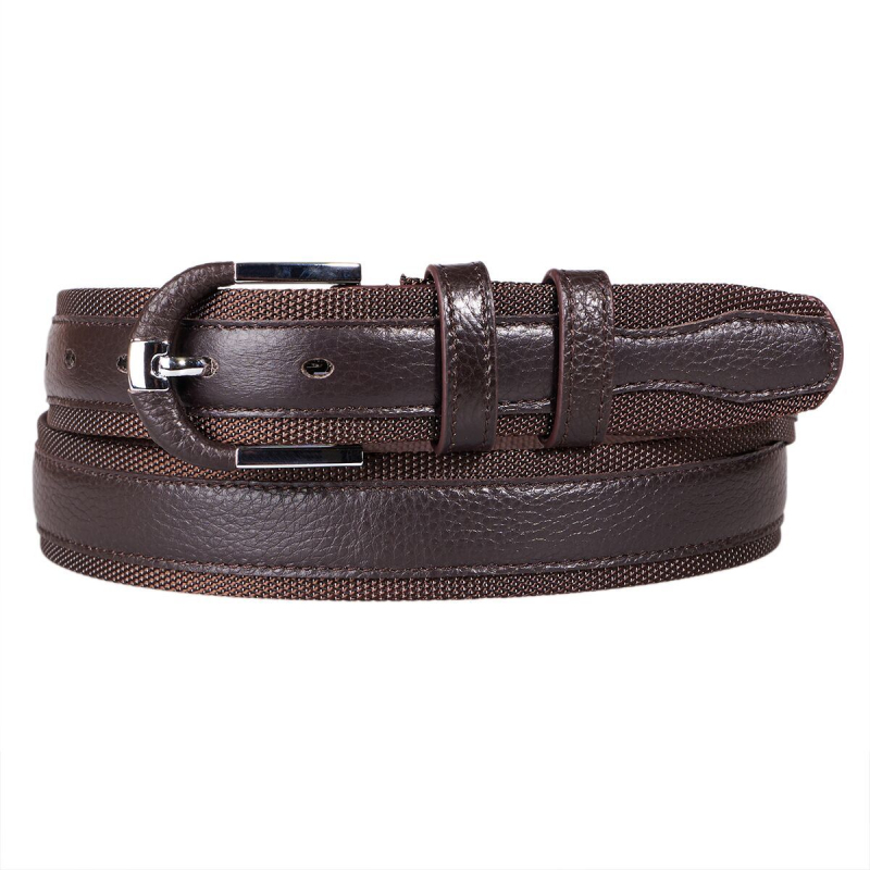 Muški remen od prave teleće kože prvog sloja, kopča od legure s pin kopčom, retro stil