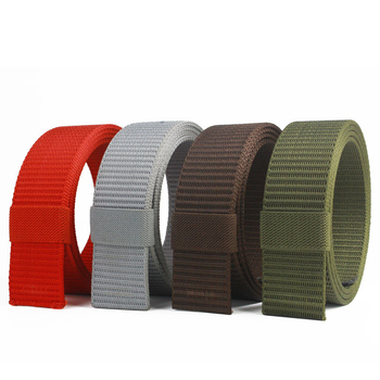 Automata csattal ellátott fonott nylonöv, lyukak és fogak nélkül; szélesség 3,4 cm, vastagság 3 mm, mesterséges nylonból