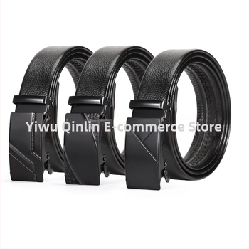 Vyriška juosta iš dirbtinės odos su automatine geležies sagtimi, plotis 2-4 cm, verslo stilius