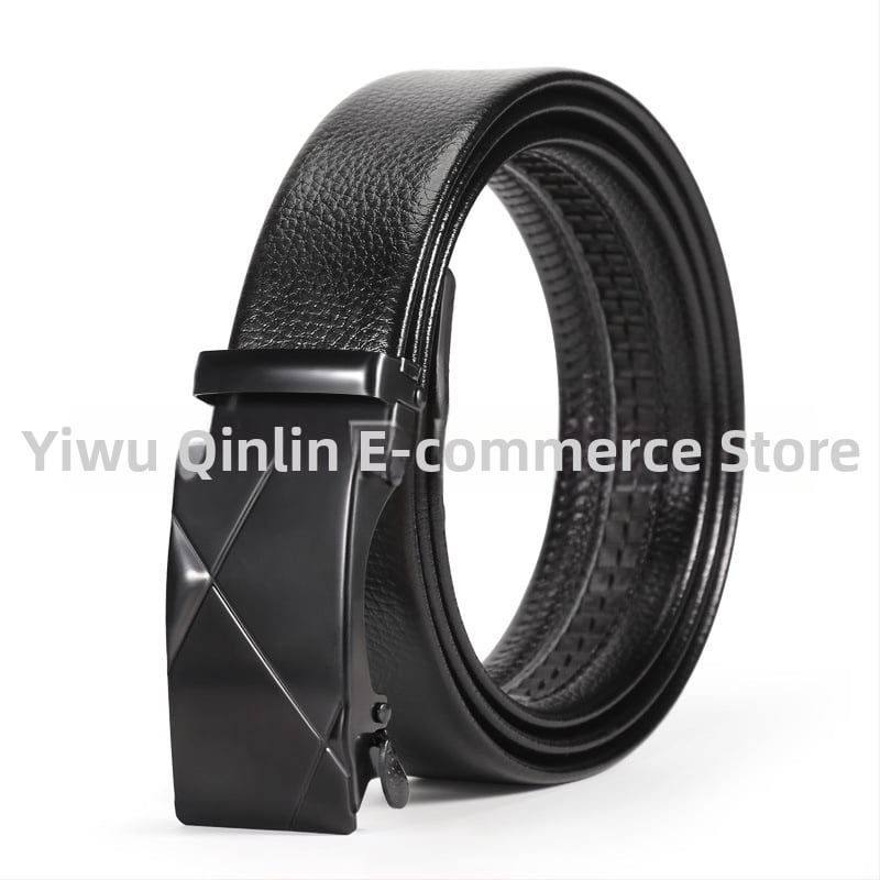 Vyriška juosta iš dirbtinės odos su automatine geležies sagtimi, plotis 2-4 cm, verslo stilius