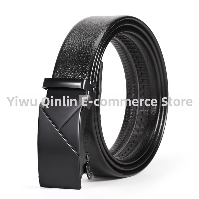 Vyriška juosta iš dirbtinės odos su automatine geležies sagtimi, plotis 2-4 cm, verslo stilius