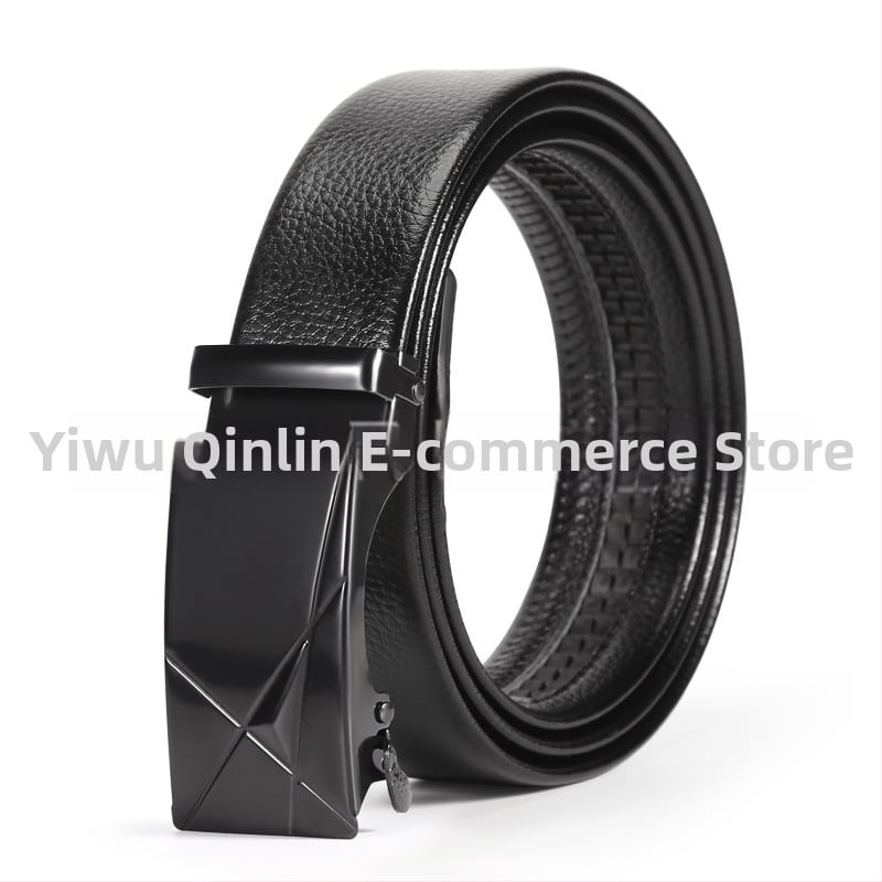 Vyriška juosta iš dirbtinės odos su automatine geležies sagtimi, plotis 2-4 cm, verslo stilius