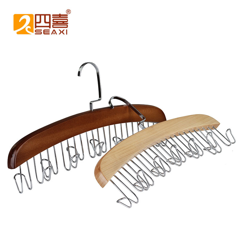 Puidust vööhoidik, mitmekülgne – sobib ka sallide hoidmiseks, kaasaegne minimalistlik stiil, metallkonksud