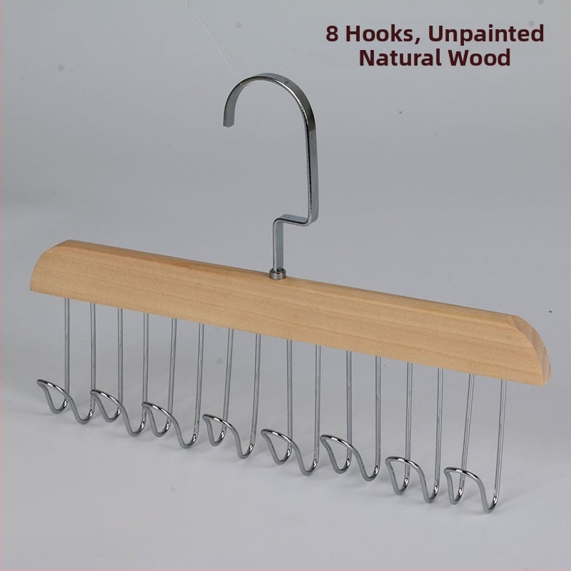 Puidust vööhoidik, mitmekülgne – sobib ka sallide hoidmiseks, kaasaegne minimalistlik stiil, metallkonksud