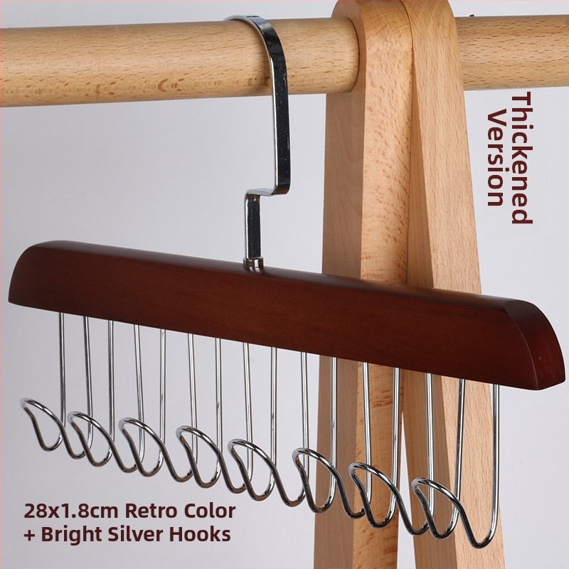 Puidust vööhoidik, mitmekülgne – sobib ka sallide hoidmiseks, kaasaegne minimalistlik stiil, metallkonksud