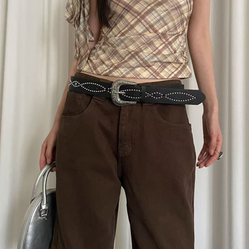 PU odinė juosta, lydinio sagtis su smeigtuku, plotis 2-4 cm, universalus mados aksesuaras.