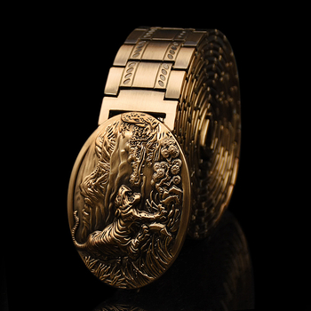 Metalinė juosta savisaugai iš nerūdijančio plieno, lygi užsegimas, taktinė lauko juosta vyrams