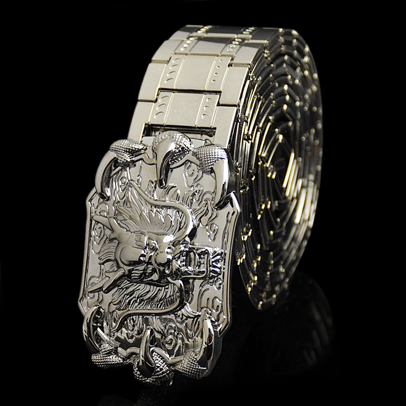 Metalinė juosta savisaugai iš nerūdijančio plieno, lygi užsegimas, taktinė lauko juosta vyrams