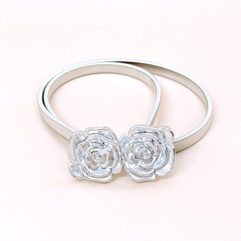 Metalinė juosta juosmeniui su lydinio sagtimi, kabliuko užsegimas, elektroplatinė danga