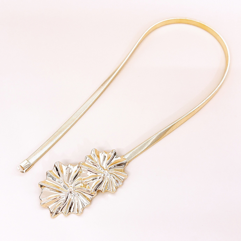 Metalinė juosta juosmeniui su lydinio sagtimi, kabliuko užsegimas, elektroplatinė danga