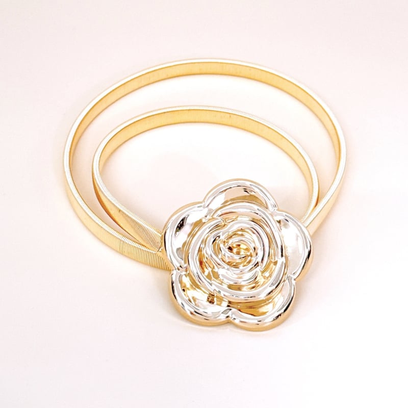 Metalinė juosta juosmeniui su lydinio sagtimi, kabliuko užsegimas, elektroplatinė danga