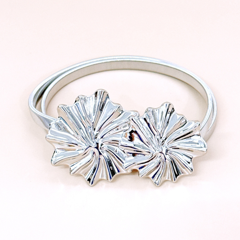 Metalinė juosta juosmeniui su lydinio sagtimi, kabliuko užsegimas, elektroplatinė danga